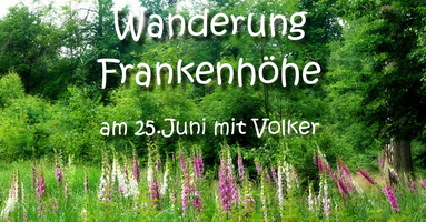 Bericht Bilder und Impressionen Wanderung FrankenhÃ¶he mit Volker am 25Juni21