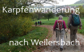 Bilder und Bericht Karpfenwanderung nach Weilersbach am 5.11.22