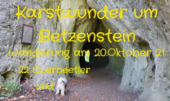 Bericht und Bilder Wanderung  Karstwunder um Betzenstein mit Reiner