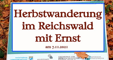 Bericht und Bilder Wanderung Reichswald im herbst 2021